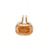 14K Yellow Gold 3.03CT Yellow Cushion Diamond Bezel Set Pendant