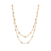 14K Yellow Gold 3 ct tw Round Brilliant Cut Lab Diamond Bezel Station Necklace