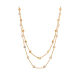 14K Yellow Gold 3 ct tw Round Brilliant Cut Lab Diamond Bezel Station Necklace