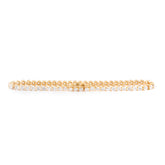 18K Yellow Gold Round Brilliant Cut Lab Diamond Three Prong Tennis Bracelet