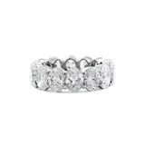 14K White Gold 7*5mm Oval Cut Lab Diamond Eternity Ring