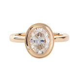 Oval Cut Lab Diamond Solitaire Ring