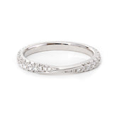 18K White Gold Round Cut Lab Diamond Wedding Ring Enhancer