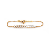18K Yellow Gold Two-Shape Lab Diamond Bracelet – Round & Pear Cuts