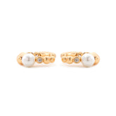 14K Yellow Gold 5mm Fresh-water Pearl Boho-Style Open Ear Cuff