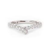 18K White Gold Round Cut Lab Diamond Wedding Ring Enhancer