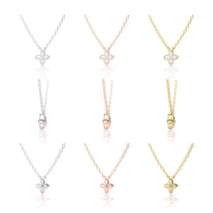 1CT Four Leaf Clover - Shaped Lab Diamond Pendant with Chain - MMR