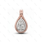 1CT Pear Shape Two Tone Gemstone Charm - MMR