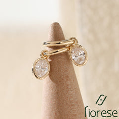 1CTW Oval Shape Bezel Earrings - MMR