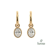 1CTW Oval Shape Bezel Earrings - MMR
