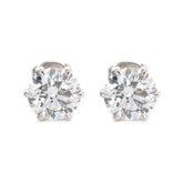 Cherished Moments 14K Gold 2 ct tw Round Cut Lab Diamond 6 Prong Martini Stud Earrings (FG Color, VS Clarity)
