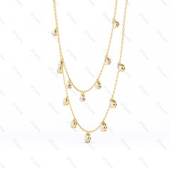 Seven Pear Necklace