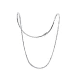 2.2 mm Round Brilliant Lab Diamond 4-prong Basket Tennis Necklace - Fiorese Day - MMR