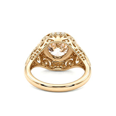 2.29CT Old European Cut Lab Diamond Art Deco Octagonal Bezel Ring - MMR