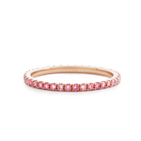 14K Rose Gold Fancy Pink Round Lab Diamond Eternity Ring