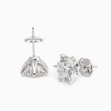 Cherished Moments 14K Gold 2 ct tw Round Cut Lab Diamond 6 Prongs Floral Setting Stud Earrings (FG Color, VS Clarity)