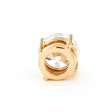 Round Lab Diamond 4 Claw Prongs Basket Setting Pendant Necklace