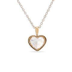 14K Yellow Gold 2.2ct Heart-Shaped Lab Diamond Bezel Pendant (Chain excluded)