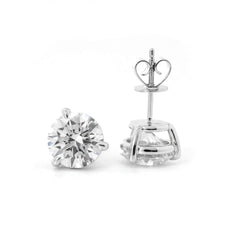 IGI Certified Round Brilliant Lab Diamond 3-Prong Basket Setting Studs--Fiorese Year End Sale