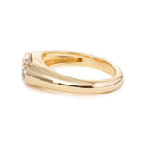 14K Yellow Gold 1.7ct Oval Champagne Color Old Mine Cut Lab Diamond Solitaire Hale Bezel Ring