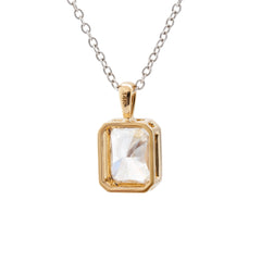 14K Yellow Gold 2.3ct Radiant-Cut Lab Diamond Bezel Pendant (Chain excluded)