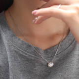 14K Yellow & White Gold 2.5ct Oval Cut Lab Diamond Halo Pendant Necklace