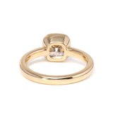 Cherished Moments 18K Yellow Gold 1.5ct Old Mine Cut Antique Lab Diamond Milligrain Bezel Solitaire Ring