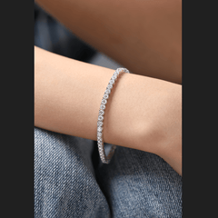 3mm Round Cut Lab Diamond 4 Prong Basket Tennis Bracelet Everyday Essential - MMR