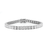 4×3mm Radiant Cut Lab Diamond 4 - Prong Basket Tennis Bracelet with Box Clasp and Double Safety - MMR