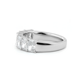 Platinum Radiant Cut Lab Diamond 7 Stone Half Eternity Ring