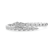 Round Lab Diamond Viper-Inspired Bangle Bracelet