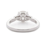 14K Yellow Gold Three Stone Oval Engagement Ring – 1.5ct Lab Diamond Design