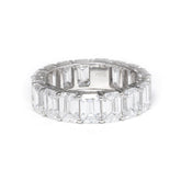 Platinum Emerald Cut Lab Diamond Eternity Ring
