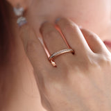 18K Yellow Gold Round Cut Lab Diamond Eternity Ring