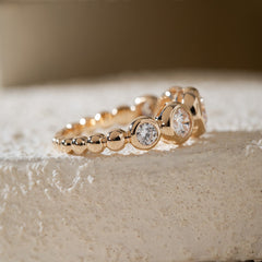 5 Stone Round Shape Bubble Ring - MMR