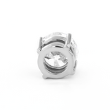 Round Lab Diamond 4 Claw Prongs Basket Setting Pendant Necklace