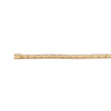 14K Yellow Gold Baguette Cut Diamond Half Bezel Tennis Bracelet