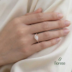 1CT Pear Brilliant Cut Pinky Ring