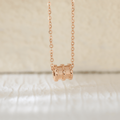 14K Rose Gold Lucky Roller Pendant Necklace