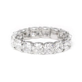 Platinum Cushion Cut Lab Diamond Eternity Ring