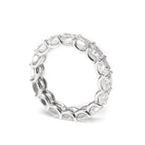 Platinum Cushion Cut Lab Diamond Eternity Ring