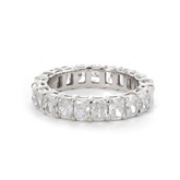 Platinum Radiant Cut Lab Diamond Eternity Wedding Band