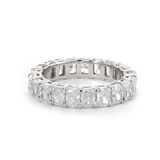 Platinum Radiant Cut Lab Diamond Eternity Wedding Band
