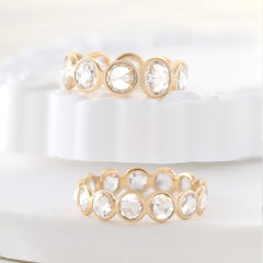 Round Rose-cut Lab Diamond Eternity Band