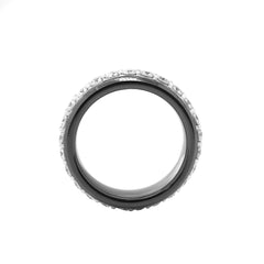 Ceramic Full Eternity Ring with 2.8mm Round Moissanite (US6 Unresizable) - MMR