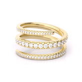 Coil Ring with Round Shape Stone - MMR