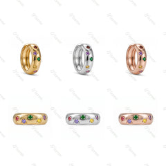 Colorful Gemstone Burst Earring Hoops - MMR