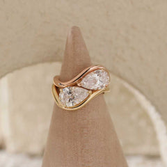 1CT Pear Brilliant Cut Pinky Ring