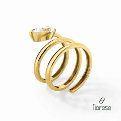 Lab Diamond Coil Ring