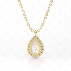 1 ct / 2 ct Halo Pear Pendant